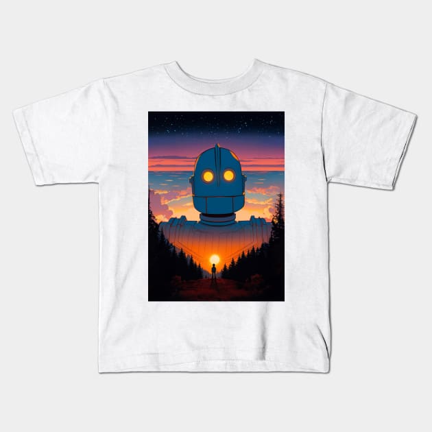 The Iron Giant Forest Kids T-Shirt by POPITONTHEWALL